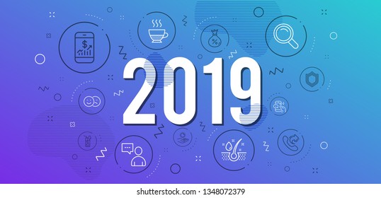Infographic concept. Security, Mobile finance and Doppio icons simple set. Water glass, Call center and Serum oil signs. Loan, Share call and Search symbols. Sun protection, Users chat and Like