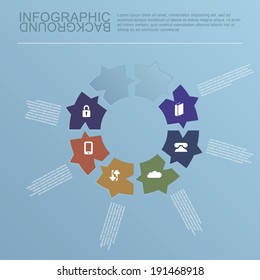 Concepto Infográfico - Diseño de círculo de burbujas de voz