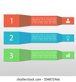 infographic concept. Template for diagram, graph, presentation and chart. Business startup concept with 3 options, parts, steps or processes. Data visualization