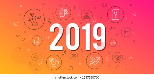 Infographic concept. Typewriter, Smartphone sms and Leaf dew icons simple set. Star, Sale and Megaphone signs. Swipe up, 24 hours and Conversation messages symbols. Vector