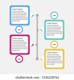 infographic concept. with various shapes of circles, squares, triangles and even abstract but neatly arranged. for business