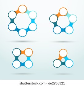 Infographic Connected Circles Template Set