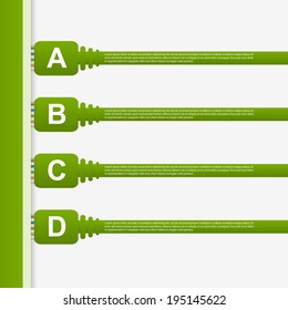 Infographic connection cable design concept.