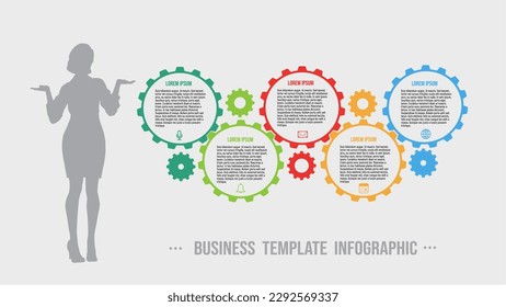 infografía de la plantilla de presentación de contenido para diseño, concepto de negocio, gráfico vectorial para presentación