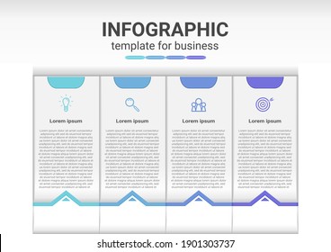 infographic content with steps and options presentation business template
