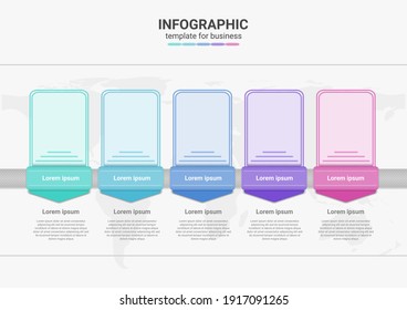 infographic content with steps and options presentation business template