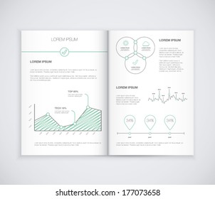 Infographic corporate business presentation brochure vector