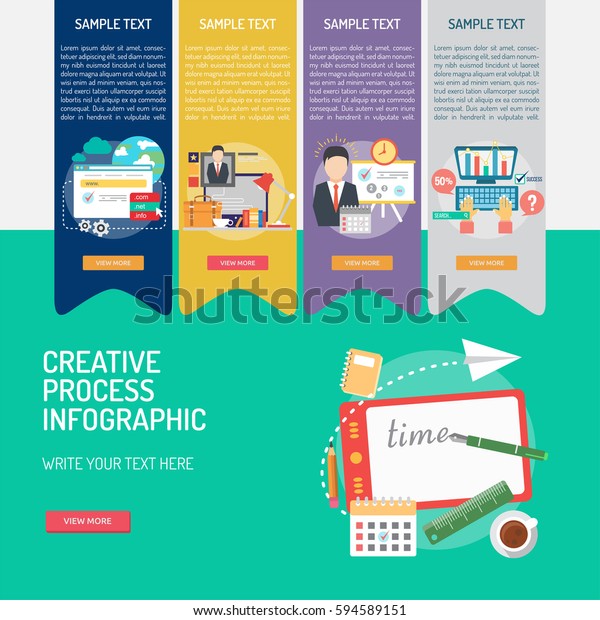 Infographic Creative Process Stock Vector (Royalty Free) 594589151 ...