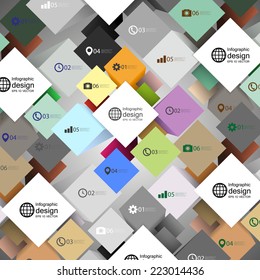 infographic cube box for business concepts, modern template vector.