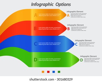 Infographic with Curved Arrows over Gray Background