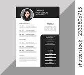 Infographic Cv template.Classy employment interview minimalist sample simple applications resume creative vector illustration design.professional corporate company job modern cover curriculum vitae