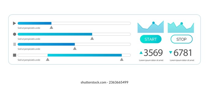 Infographic dashboard. Admin panel. Vector illustrarion The design dashboard was sleek and modern The datum played crucial role in analysis The diagram visually explained workflow process