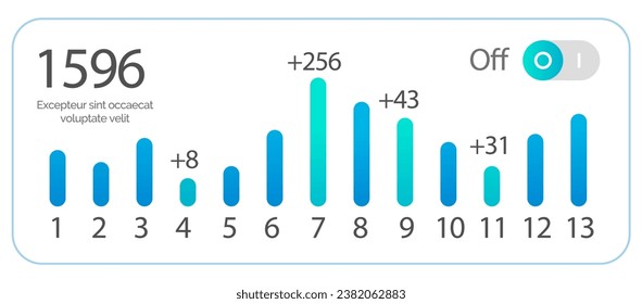 Infographic dashboard. Admin panel. Vector illustrarion The graphic elements enhanced visual appeal interface design The business relied on data-driven insights for decision-making The template
