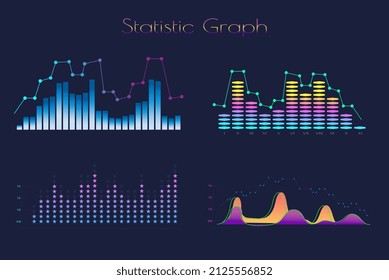 Plantilla de tablero de diseño infográfico con gráficos y gráficos de diseño planos. Elementos gráficos de información. 