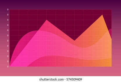 Infographic dashboard template with flat design graphs in colorful themes