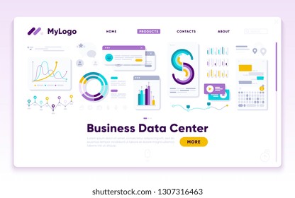 Infographic Dashboard Template. Modern Ui Interface, Chart And Diagrams. Analytical Vector Report With Abstract Logo.