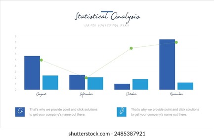 Infographic data bar, table, chart, graph for use in business plan