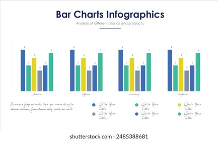 Infographic data bar, table, chart, graph for use in business plan