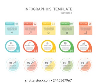 Infographic data grid design template, modular grid page layout set.