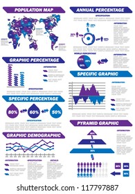 INFOGRAPHIC DEMOGRAPHIC ELEMENTS NEW PURPLE