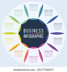 Diseño infográfico 10 pasos, objetos, Elementos u opciones infografía Plantilla de negocios