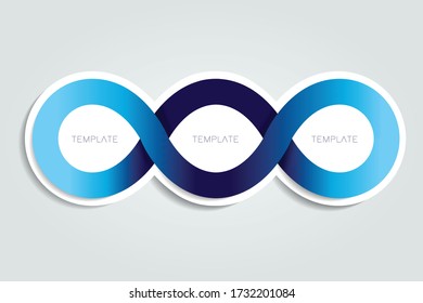 Diseño infográfico con 3 opciones de círculos de flecha .Elemento Infográfico.