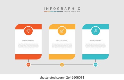 infographic design with 3 options or steps. Infographics for business concept. Can be used for presentations workflow layout, banner, process, diagram, flow chart, info graph, annual report.
