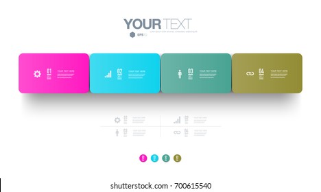 Infographic design 3d boxes on simple background with numbers and text 
Eps 10 stock vector illustration 