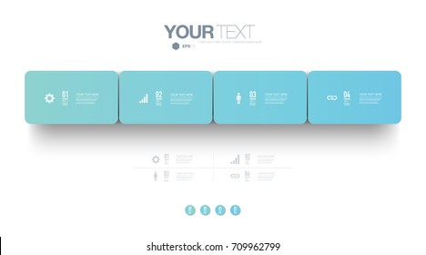 Infographic design 3d boxes on simple background with numbers and text Eps 10 stock vector illustration 