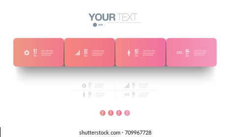 Infographic design 3d boxes on simple background with numbers and text Eps 10 stock vector illustration 