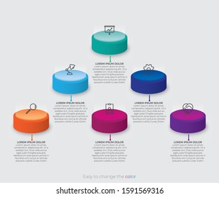 Infographic design with 3d isometric style. Infographics for business concept. Can be used for presentations banner, workflow layout, process diagram, flow chart, info graph.