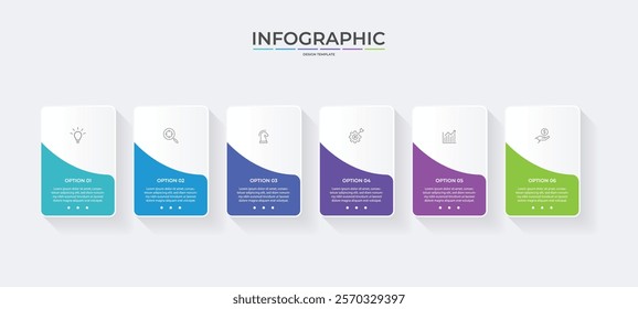 infographic design with 4, 5, 6, options or steps. Infographics for business concept. Can be used for presentations workflow layout, banner, process, diagram, flow chart, info graph, annual report.