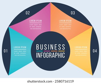 Infographic design 4 options business information