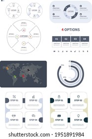 It's infographic design.
It is a design with 4 options.
circular Process.
