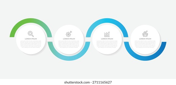 infographic design with 4 options or steps. Infographics for business concept. Can be used for presentations workflow layout, banner, process, diagram, flow chart, info graph, annual report.