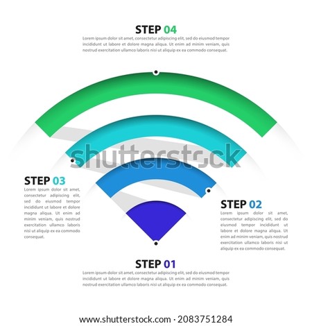 Infographic design with 4 options or steps. Can be used for workflow layout, diagram, banner, webdesign. Vector illustration