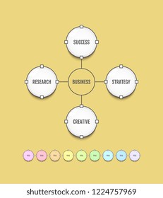 Infographic design with 4 steps. Goal solution concept. Business analysis. Vector illustration for planning, presentation and marketing. 