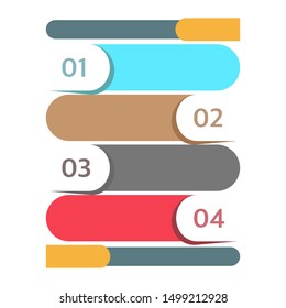 Infographic design 4 steps Templates for Business marketing icon concept and web design - Vector