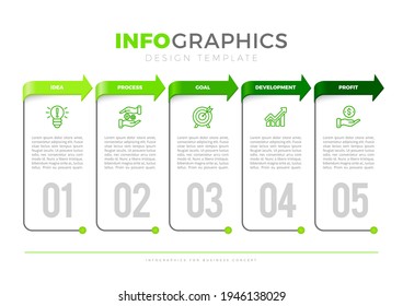 Infographic design with 5 options or steps. Infographics for business concept.