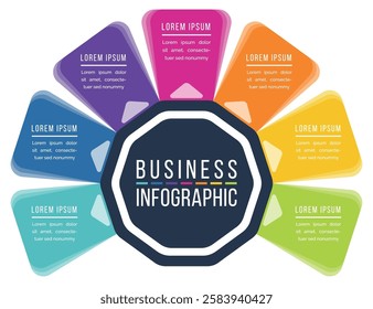 Infographic design 7 options information