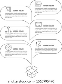 Infographic design with 7 step, Infographic business concept, Flow, Chart, Presentation