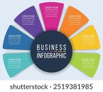 Infographic design 7 steps, objects, elements or options infographic business template