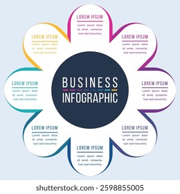 Infographic design 8 options information