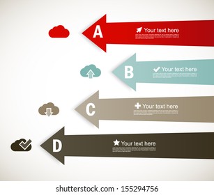 Infographic design. Abstract template with arrows