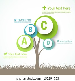 Infographic design with abstract tree