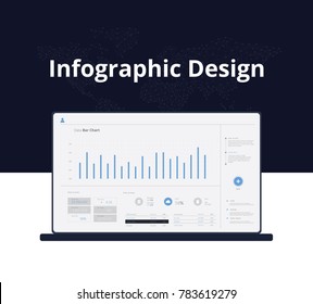 Infographic Design Application UX UI Vector illustration