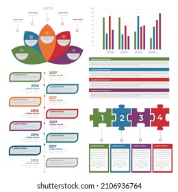 Plantilla de diseño vectorial de visualización de datos de elementos gráficos de información. Puede utilizarse para pasos, opciones, procesos de negocio, flujo de trabajo, diagrama, concepto de diagrama de flujo, escala de tiempo, iconos de marketing, infografía
