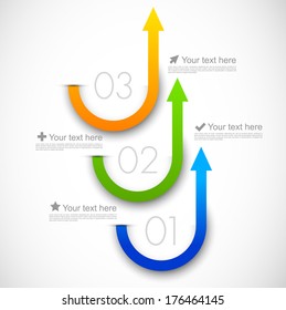 Infographic design with arrows