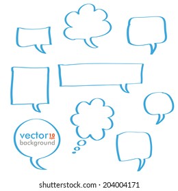 Infographic design with blue communication bubbles on the grey background. Eps 10 vector file.