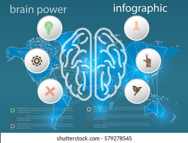 Infographic design brain power vector illustration;eps10